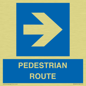 PEDESTRIAN ROUTE - right arrow